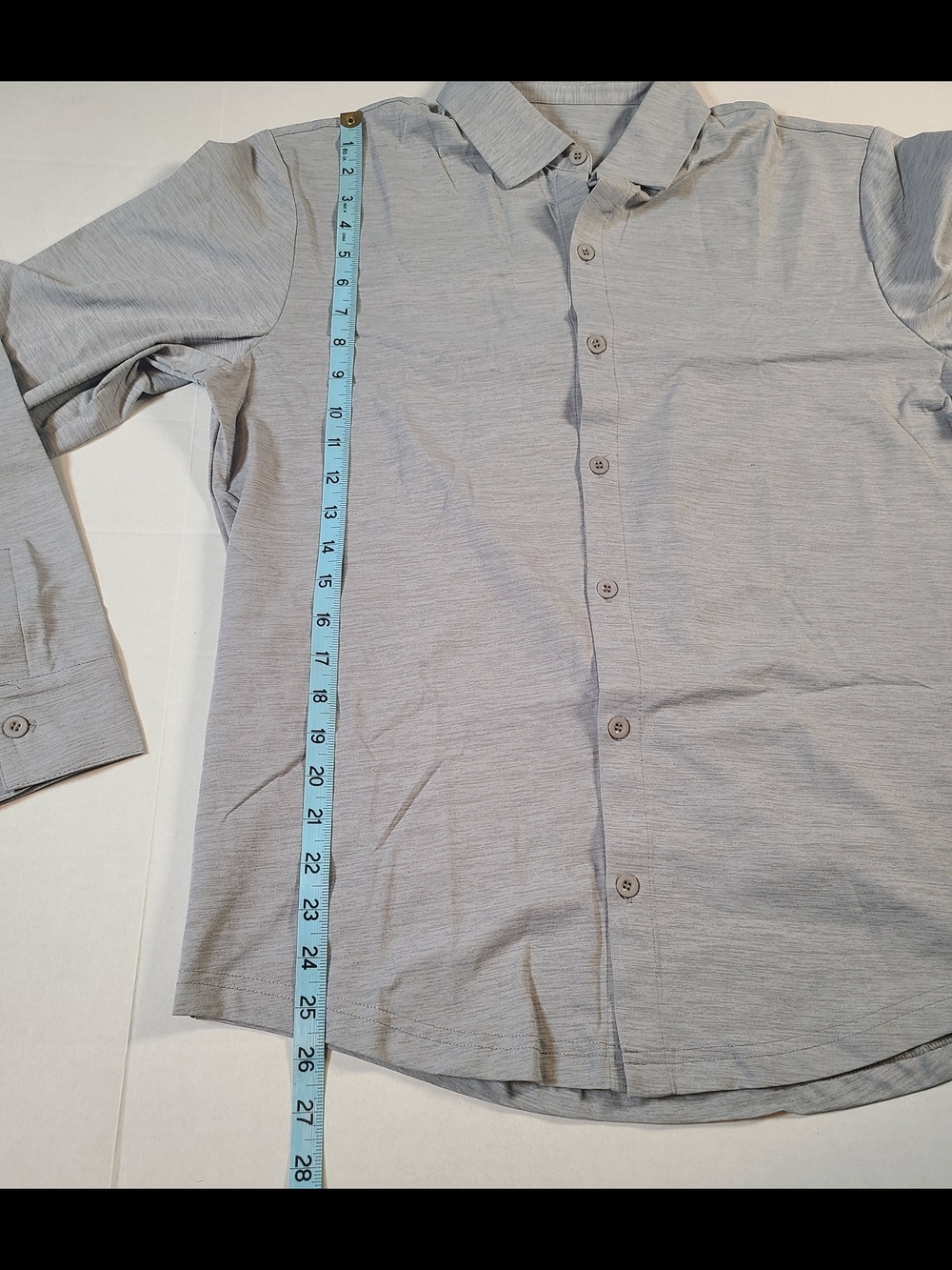 Banzhuke Men's Long-Sleeve Button-Up Shirt in Light Gray NWT Medium - Picture 9 of 12